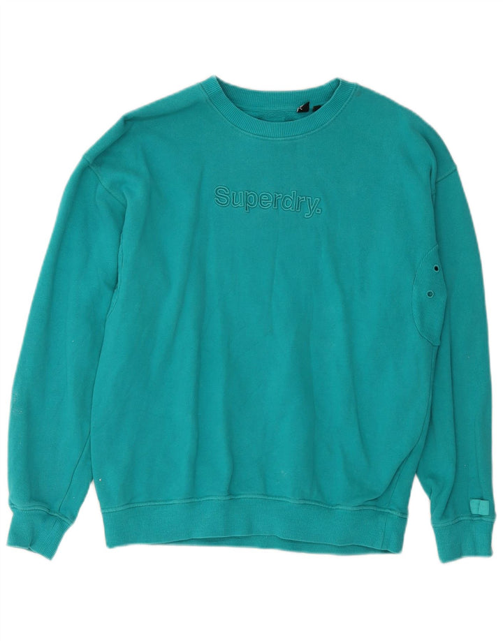 SUPERDRY Muška majica s grafičkim motivima Mali tirkizni pamuk