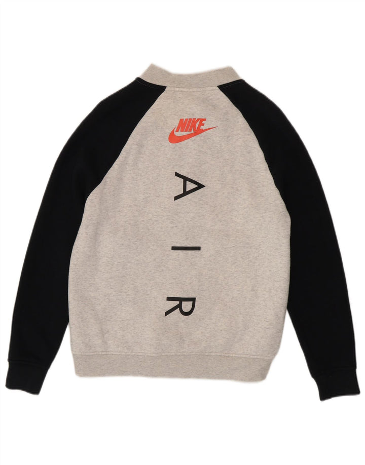 Nike muška gornja jakna s grafičkim motivima, mala siva, pamuk u blokovima boja