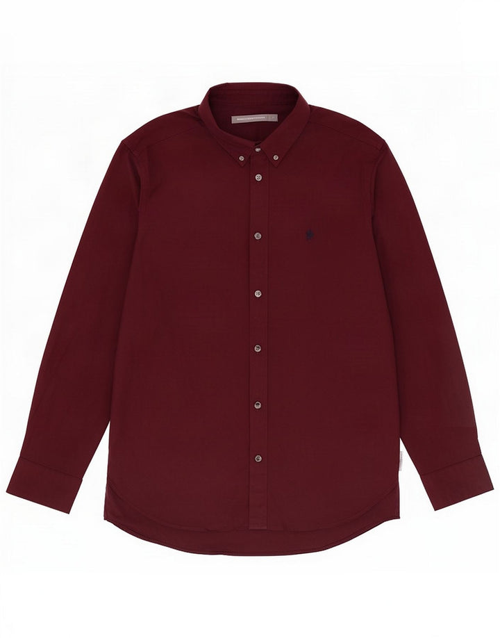 French Connection Muška košulja Large Maroon Cotton