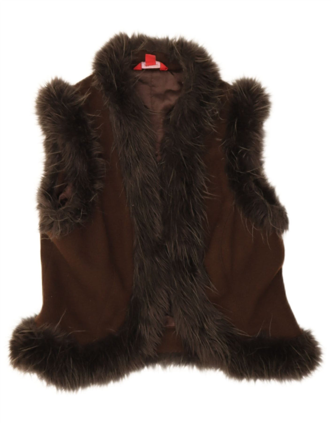 Monsoon ženska jakna s kratkim rukavima UK 12 srednje smeđe vune