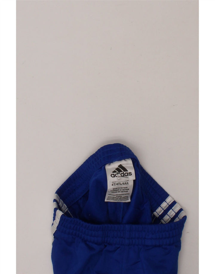 ADIDAS Boys Tracksuit Trousers Joggers 3-4 Years Blue Polyester Vintage Adidas and Second-Hand Adidas from Messina Hembry 