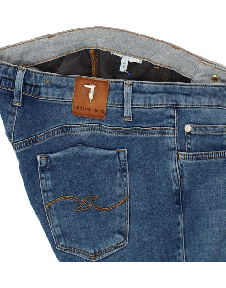 TRUSSARDI Womens Slim Jeans W32 L27 Blue Vintage Trussardi and Second-Hand Trussardi from Messina Hembry 