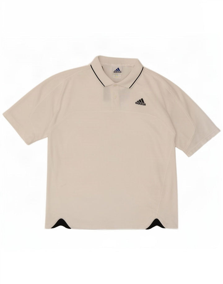 Adidas muška polo majica UK 44/46 veliki bijeli poliester