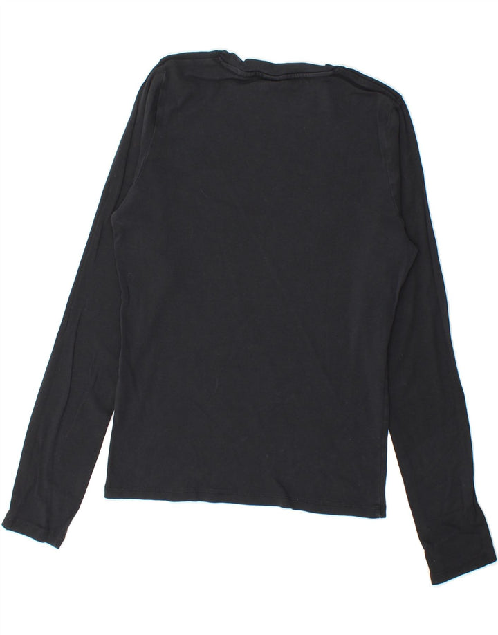 LEVI'S Womens Top Long Sleeve UK 12 Medium Black Vintage Levi's and Second-Hand Levi's from Messina Hembry 