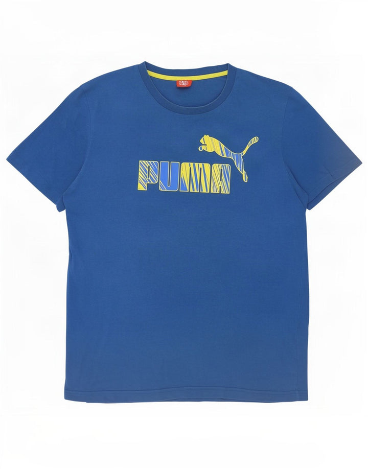 Puma muška velika plava majica s grafičkim motivima