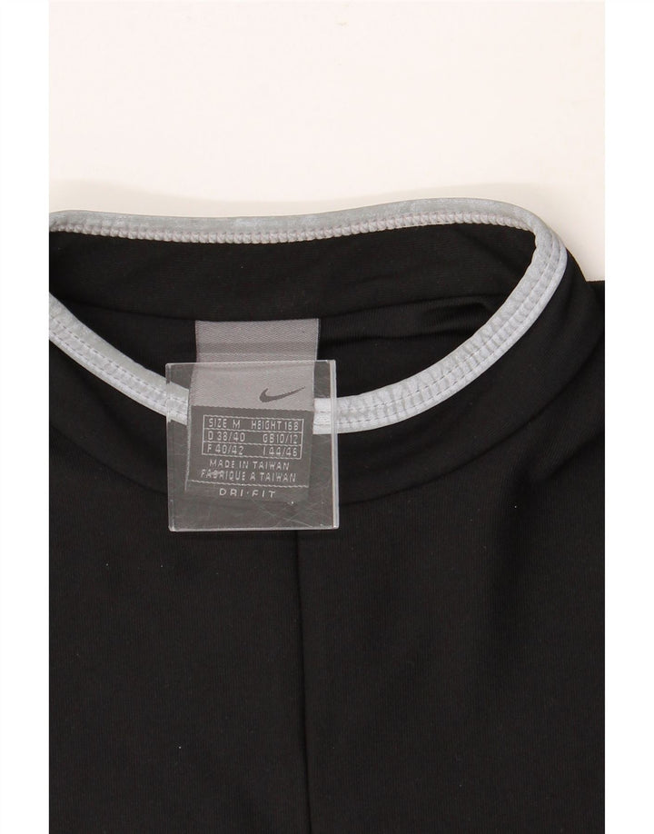 NIKE Womens Short Sleeve Tracksuit Top Jacket UK 10/12 Medium Black Vintage Nike and Second-Hand Nike from Messina Hembry 