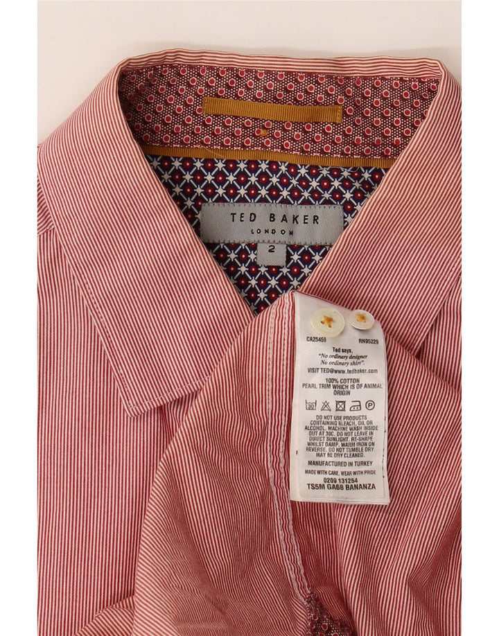 Ted Baker muška košulja veličine 2 male crvene pruge pamuk
