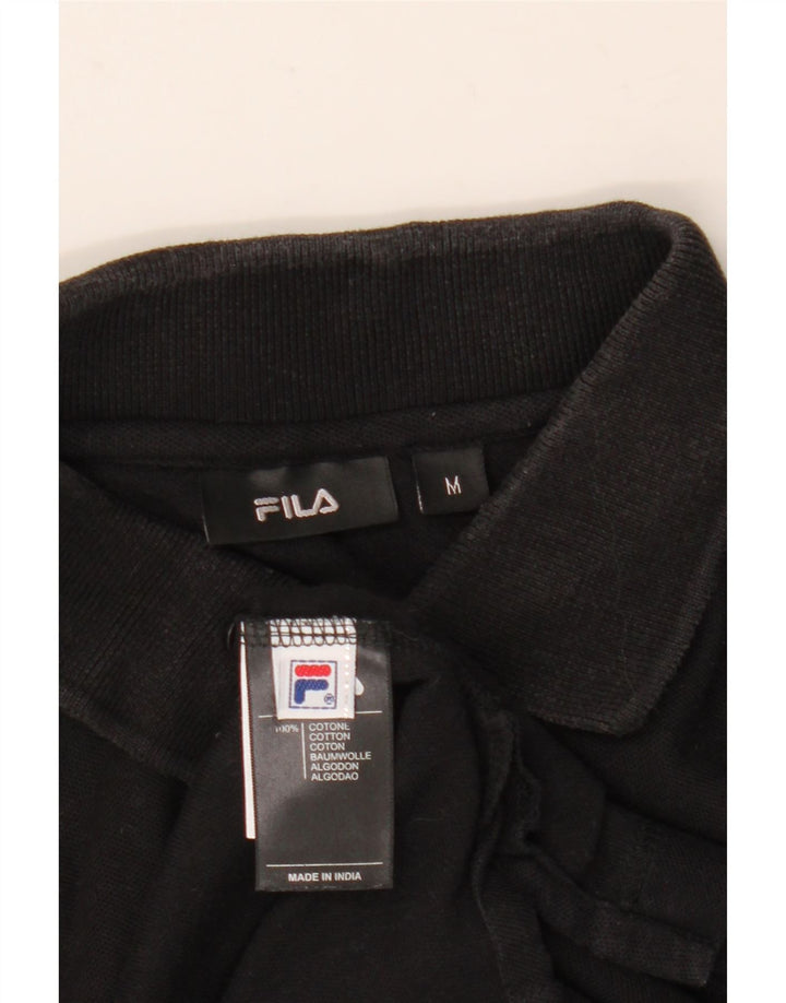 Fila muška polo majica dugih rukava Srednje crni pamuk
