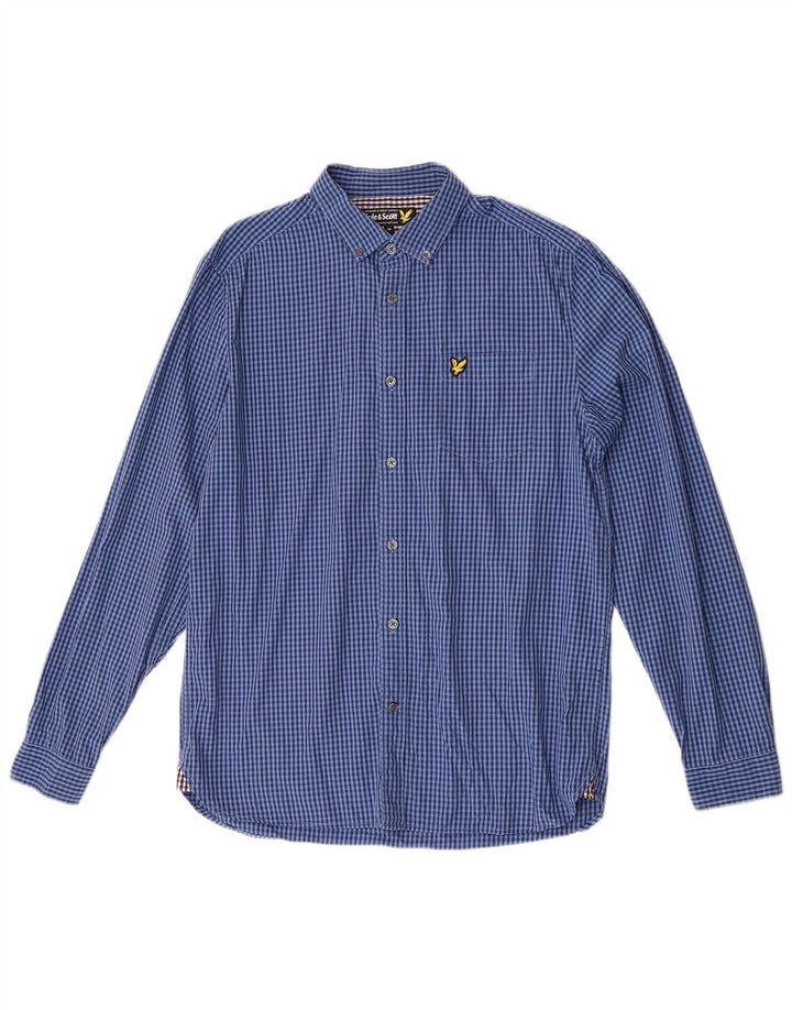 Lyle & Scott muška košulja Srednje plavi pamuk od ginghama