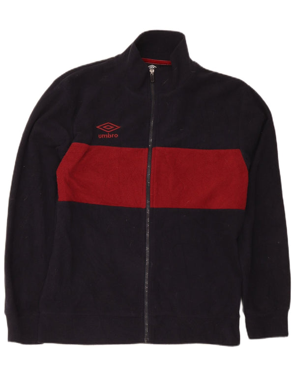 Umbro muška jakna od flisa UK 42 XL mornarsko plava poliesterska sportska kolekcija