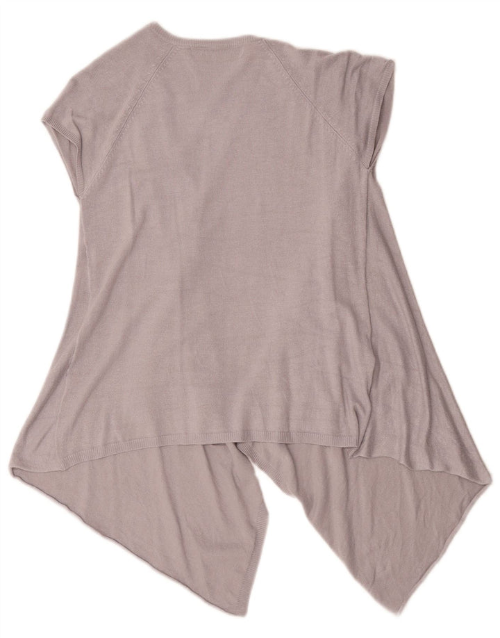 Zara ženski asimetrični otvoreni kardigan Top UK 10 Small Gray