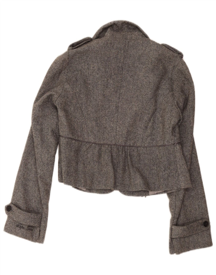 PEPE Jeans Ženska vojna kratko sako jakna UK 12 srednje siva klasična