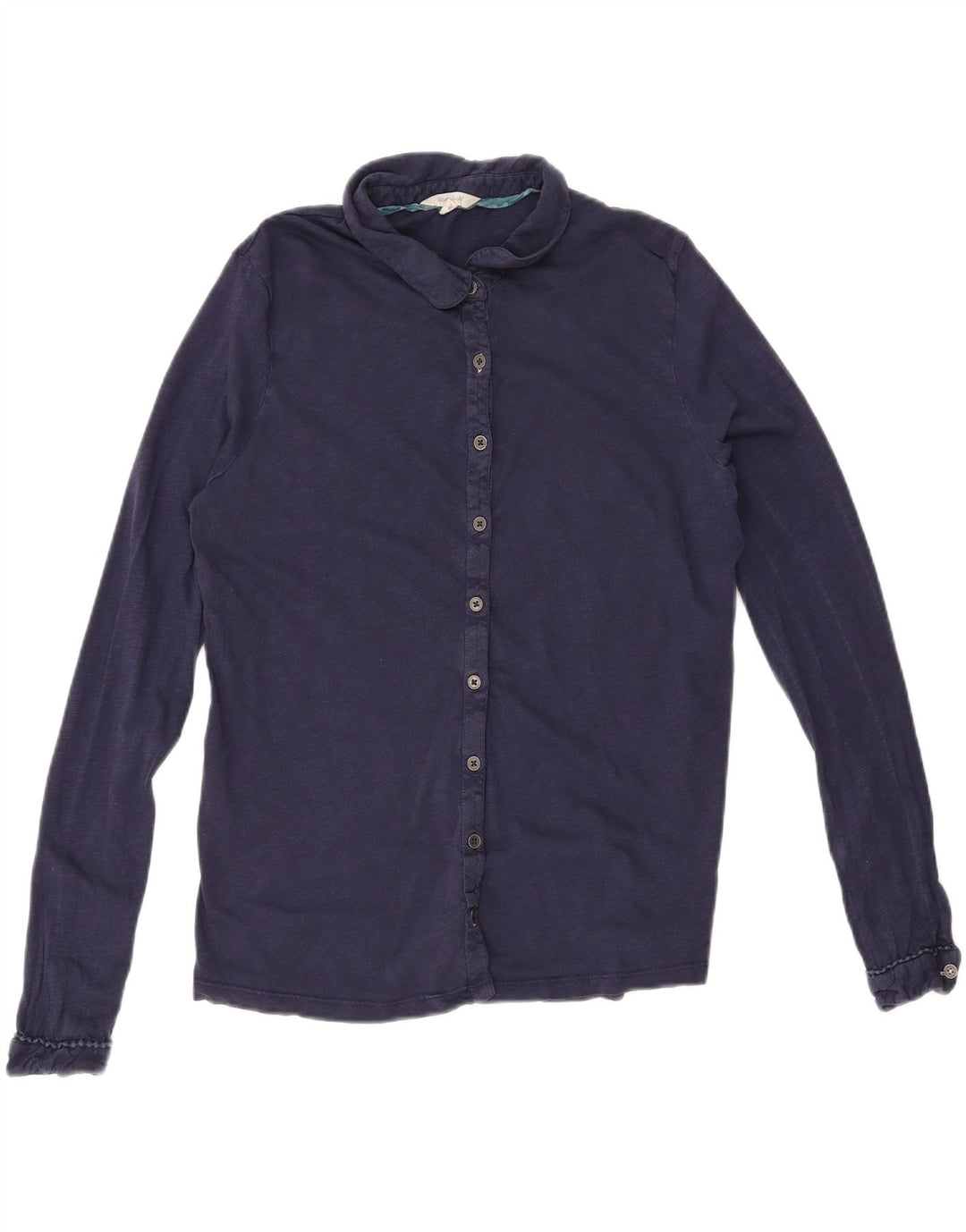 Bijela ženska košulja UK 12 srednje tamnoplavi pamuk