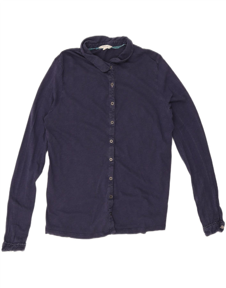 Bijela ženska košulja UK 12 srednje tamnoplavi pamuk