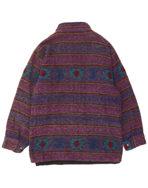 Vintage muški duffle kaput UK 40 velikih ljubičastih pruga