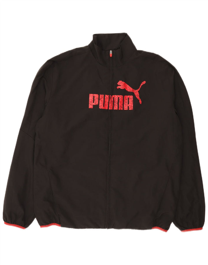 Puma muška trenirka sa grafičkim motivima, gornja jakna XL, crni poliester