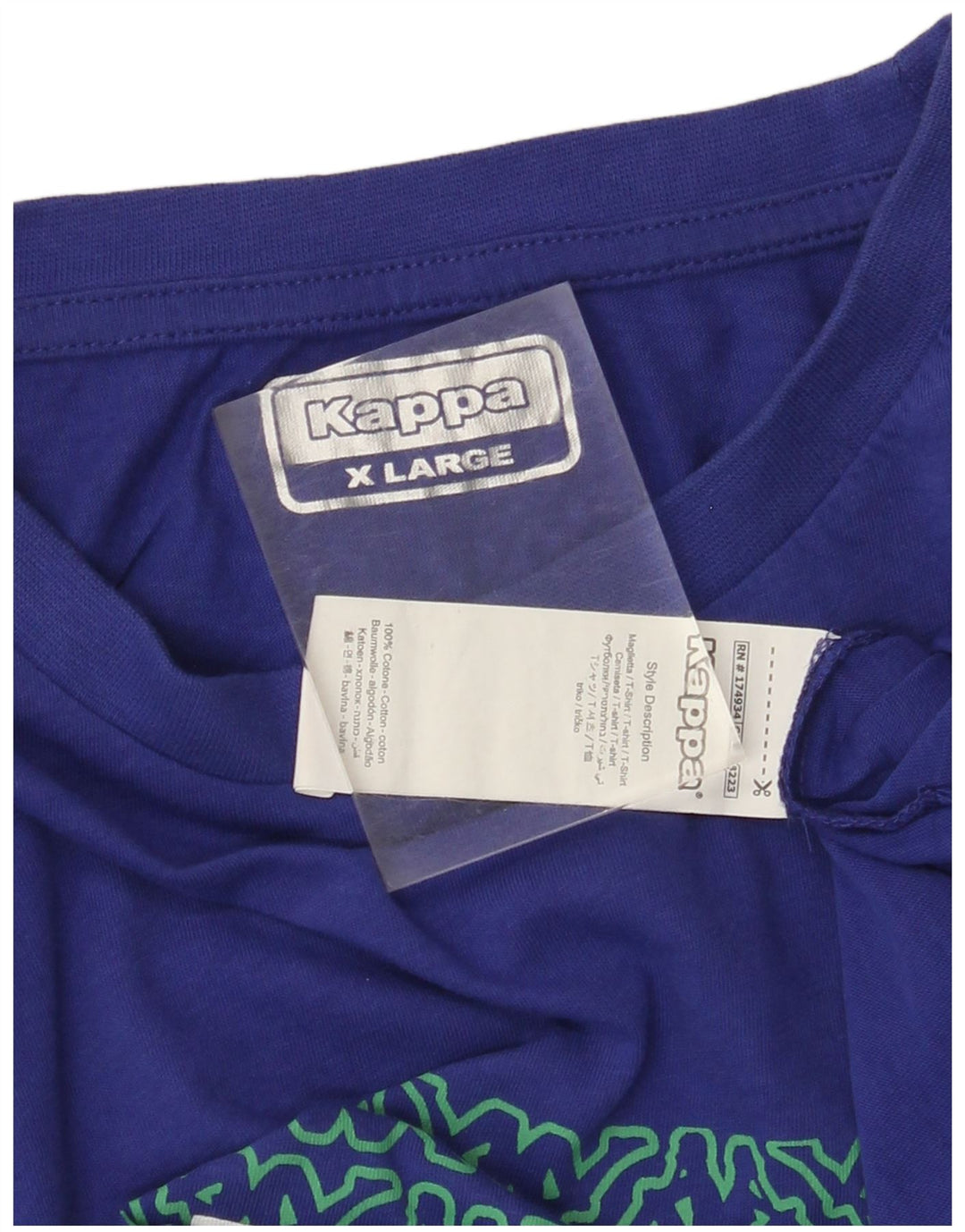 KAPPA muška majica s grafičkim motivima XL, plavi pamuk