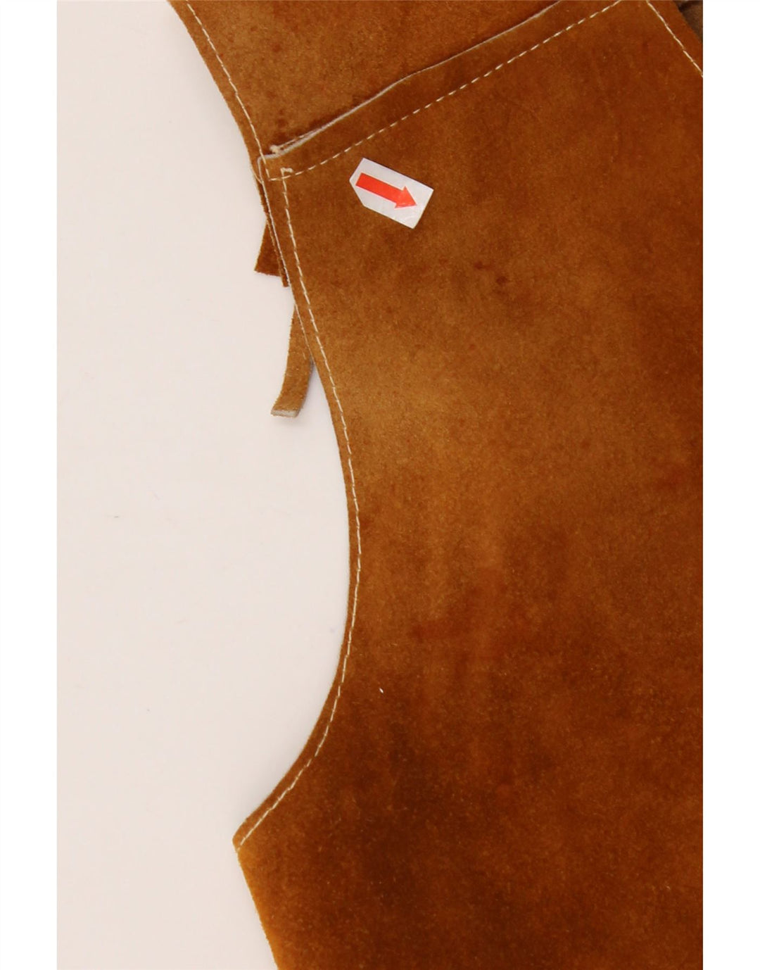 VINTAGE ženski prsluk od brušene kože UK 10 Small Brown