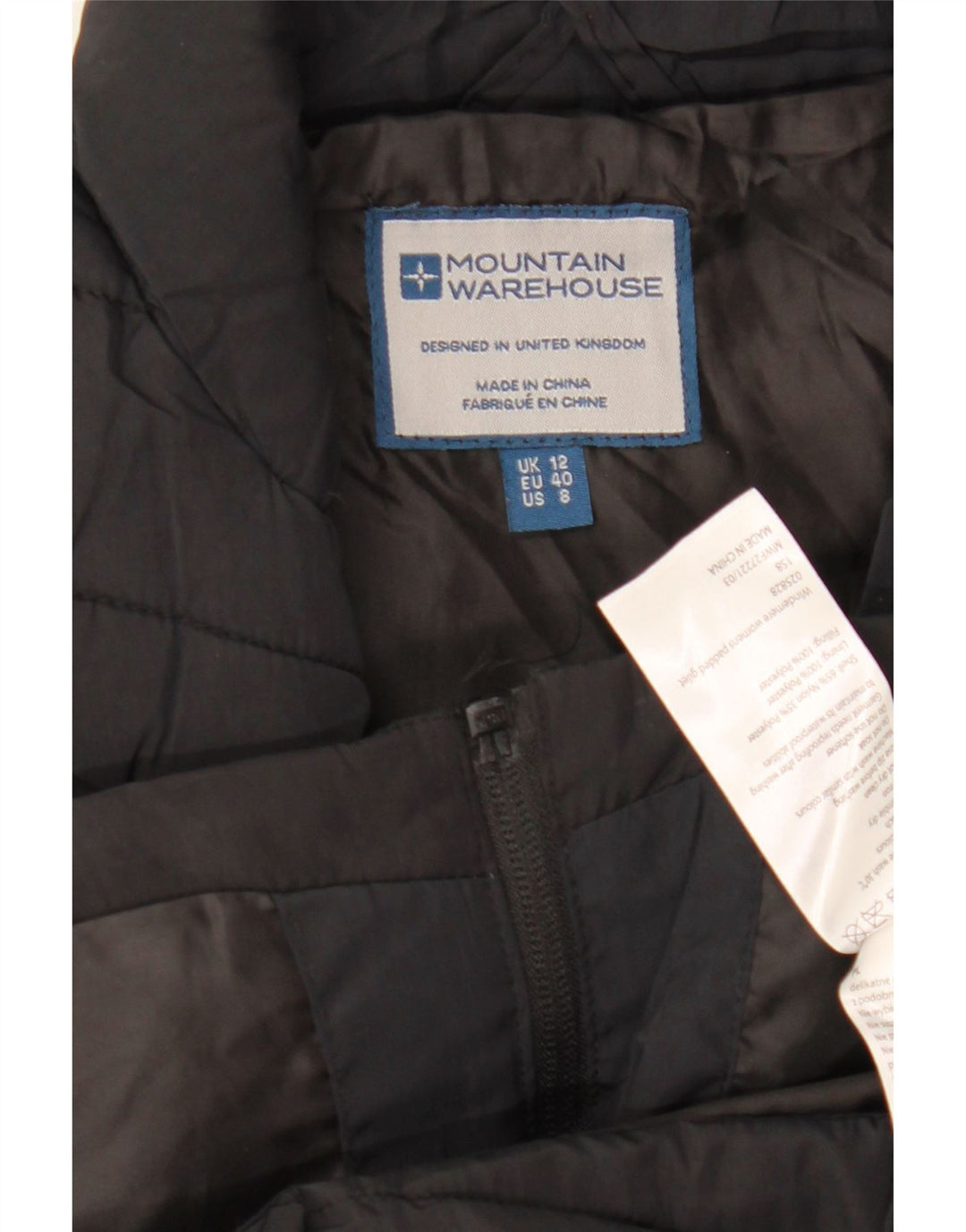 Mountain Warehouse Ženska podstavljena jakna UK 12 Srednji crni najlon