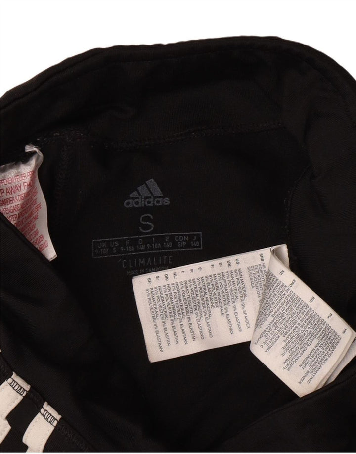 ADIDAS Girls Climalite Leggings 9-10 Years Small  Black Polyester