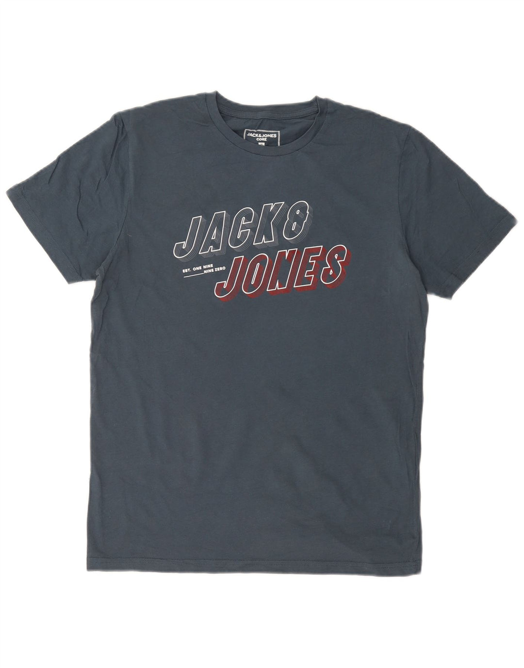 JACK & JONES Muška majica kratkih rukava s grafičkim motivima Srednji tamnoplavi pamuk