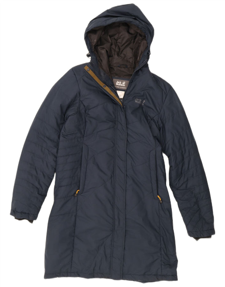 Jack Wolfskin muški podstavljeni kaput s kapuljačom UK 12/14 Srednje tamnoplavi poliester