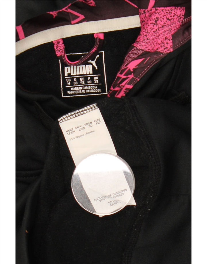 PUMA Ženska majica s kapuljačom s kapuljačom UK 12 Srednji crni poliester