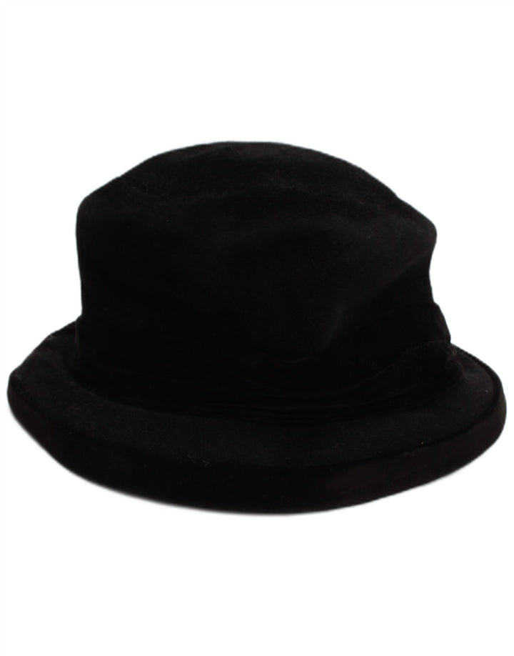 PETER BETTLEY Womens Cloche Hat One Size Black Retro