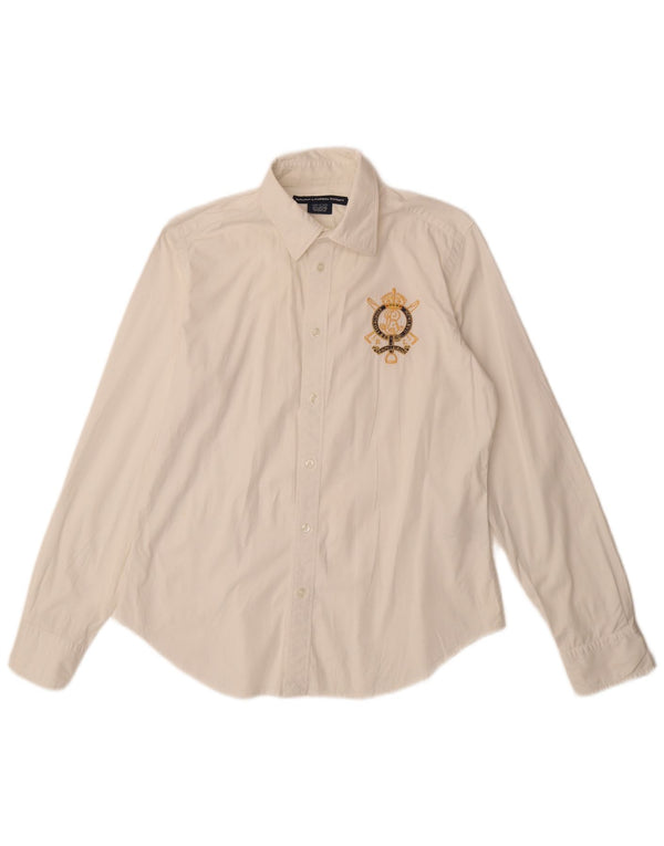 RALPH LAUREN Ženska košulja US 12 Velika bijela pamuk