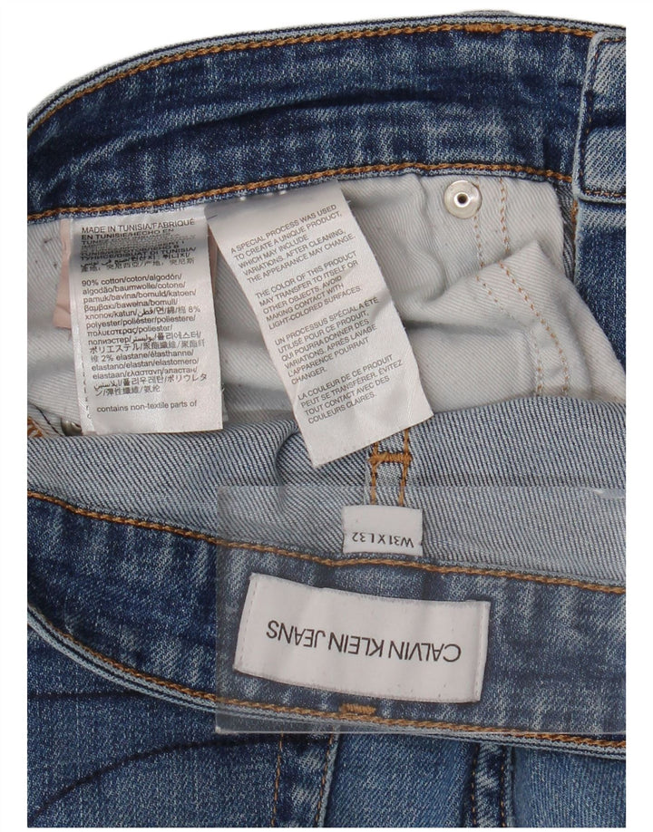 CALVIN KLEIN Muške uske traperice W31 L32 Plavi pamuk