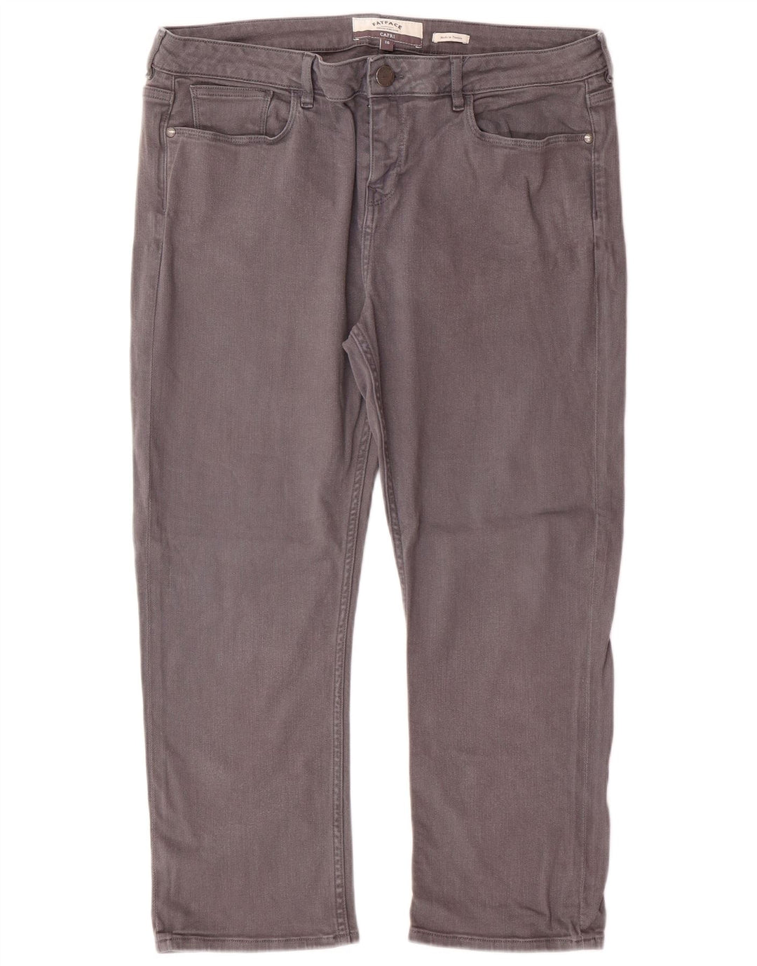 FAT FACE Ženske Capri traperice US 16 2XL W36 L24 Sivi pamuk