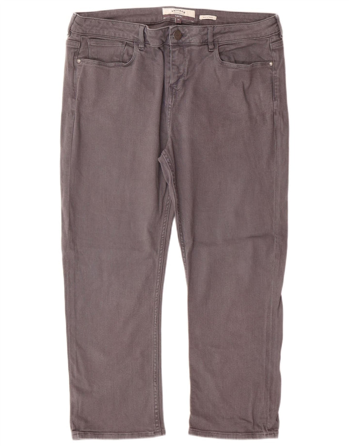 FAT FACE Ženske Capri traperice US 16 2XL W36 L24 Sivi pamuk