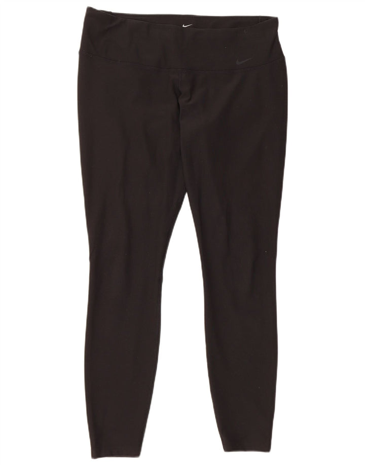 Nike Ženske Dri Fit Leggings UK 16 Veliki crni poliester