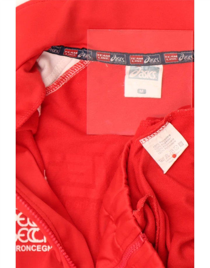 Asics muška grafička gornja jakna od poliestera srednje crvene boje