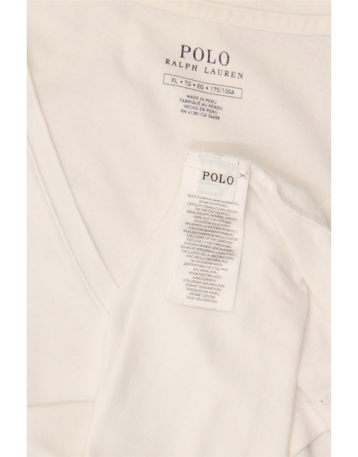 POLO RALPH LAUREN Muška majica XL bijeli pamuk