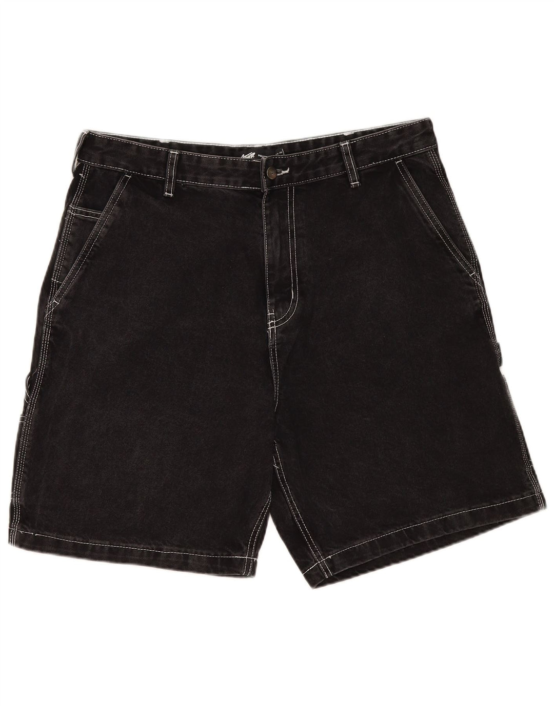 Pull & Bear muške kargo traper kratke hlače EU 46 XL W36 crne