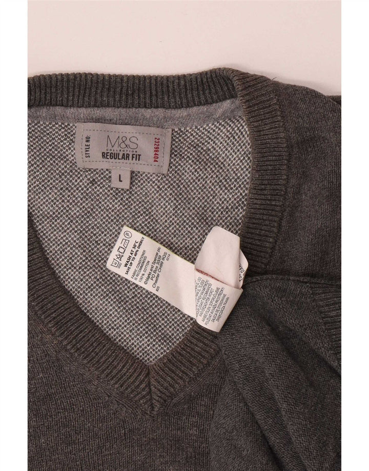 Marks & Spencer muški prsluk standardnog kroja Veliki sivi pamuk