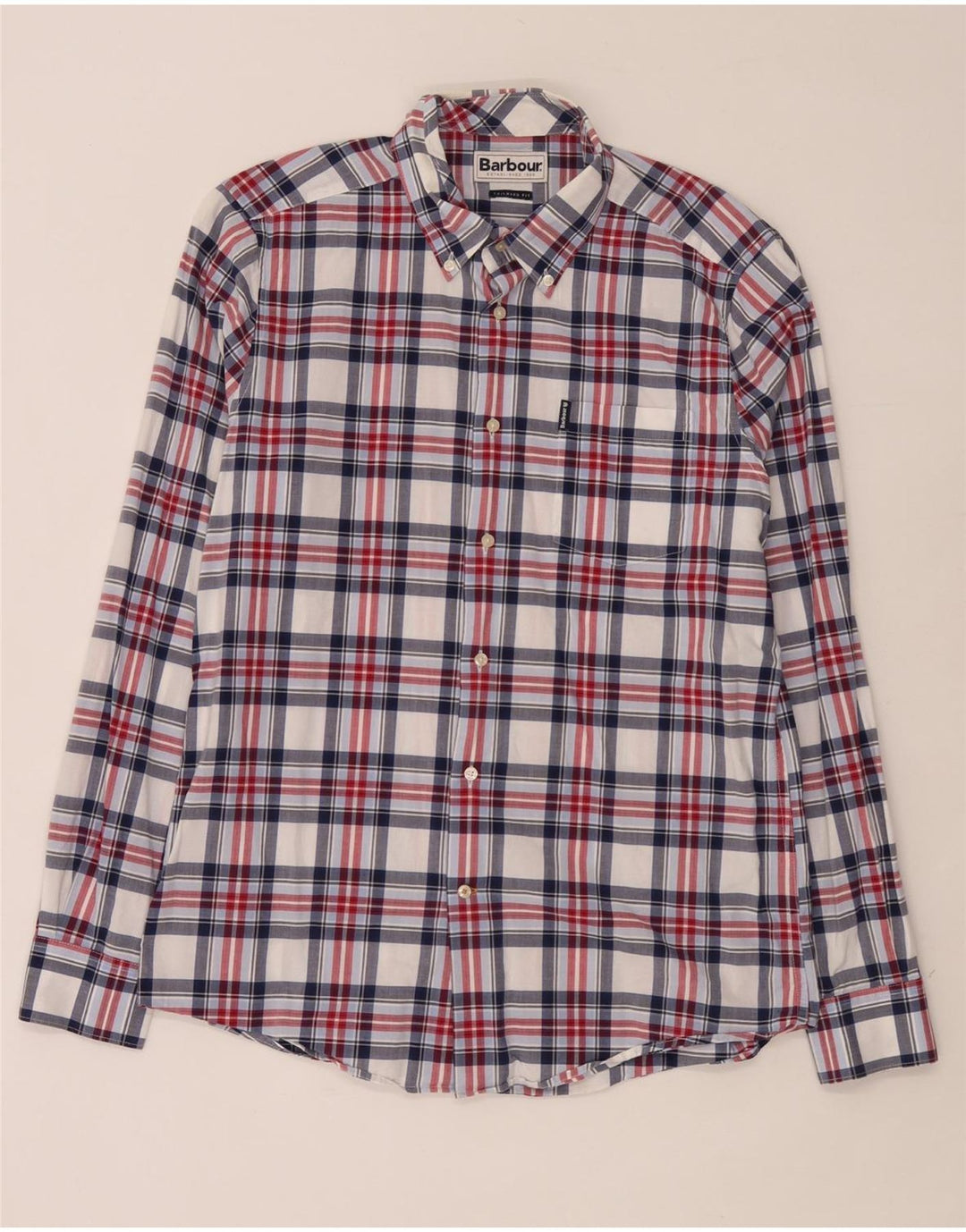 Barbour muška krojena košulja srednjeg raznobojnog kariranog pamuka