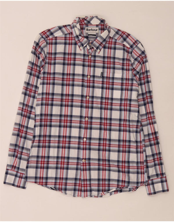 Barbour muška krojena košulja srednjeg raznobojnog kariranog pamuka