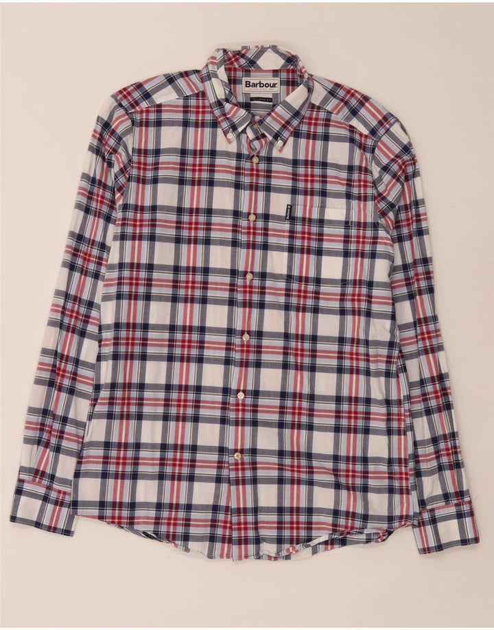 Barbour muška krojena košulja srednjeg raznobojnog kariranog pamuka