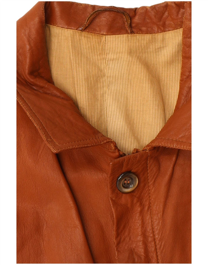 Vintage muška kožna jakna UK 36 Mala smeđa koža