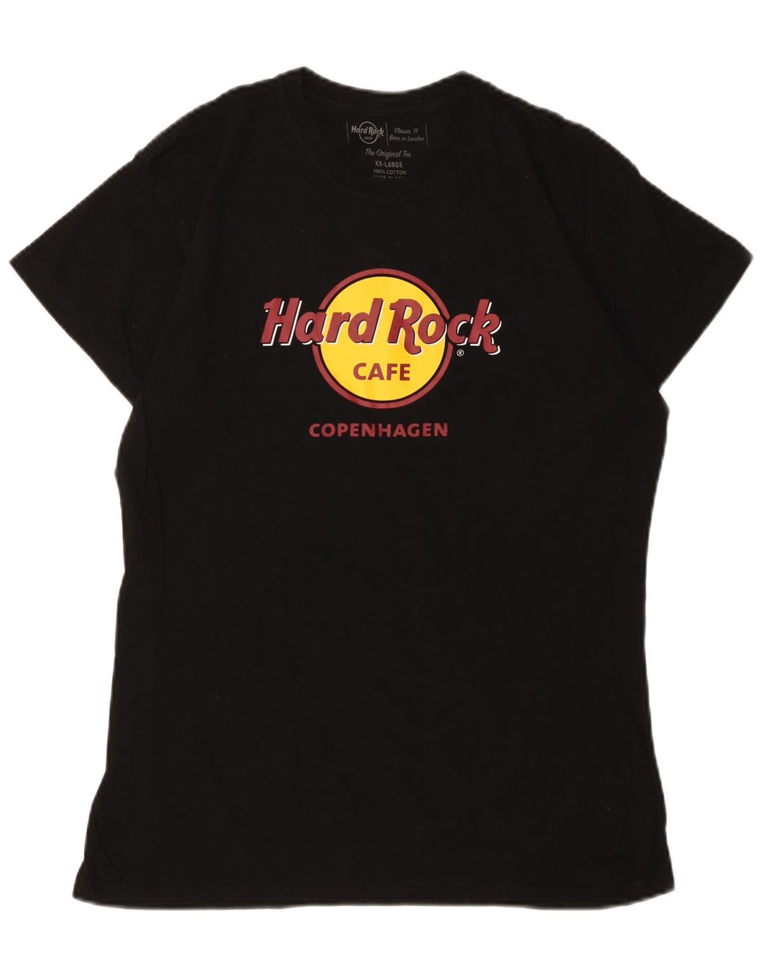 HARD ROCK CAFE Ženska majica kratkih rukava Copenhagen Graphic UK 20 2XL crna