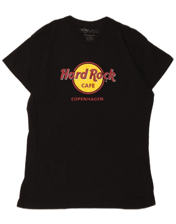 HARD ROCK CAFE Ženska majica kratkih rukava Copenhagen Graphic UK 20 2XL crna