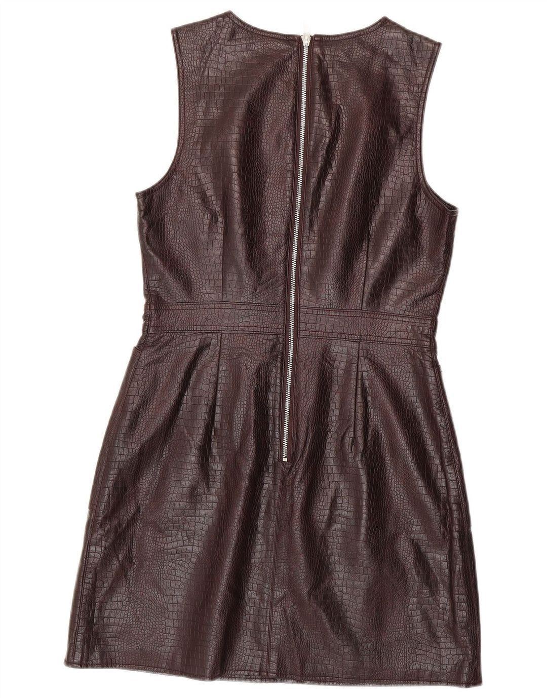 WAREHOUSE Ženska plašt haljina bez rukava UK 12 Srednje smeđa životinjska šara