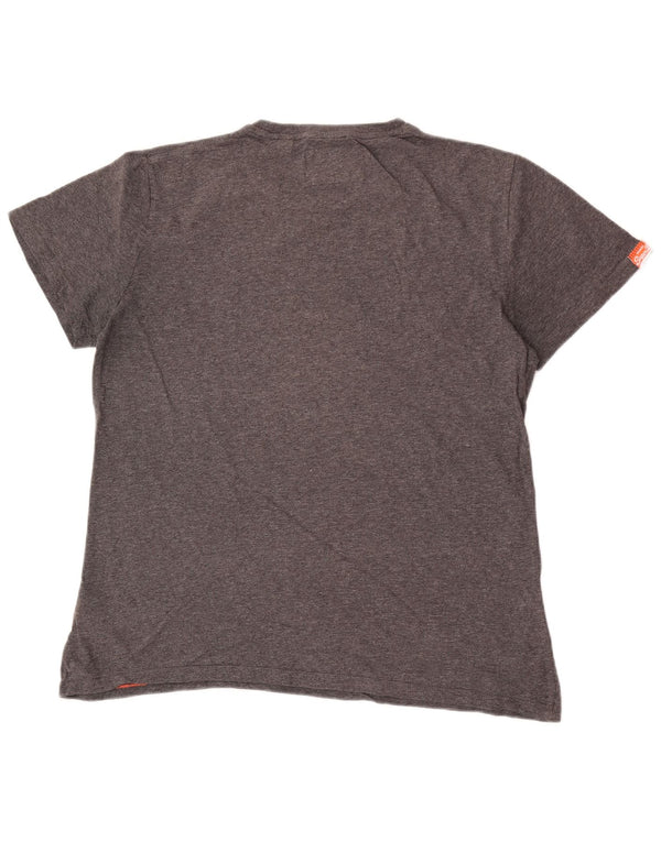Superdry muška majica kratkih rukava XL, sivi flekasti pamuk