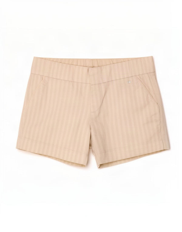 Calvin Klein ženske chino kratke hlače W30 Srednje bež prugasti pamuk