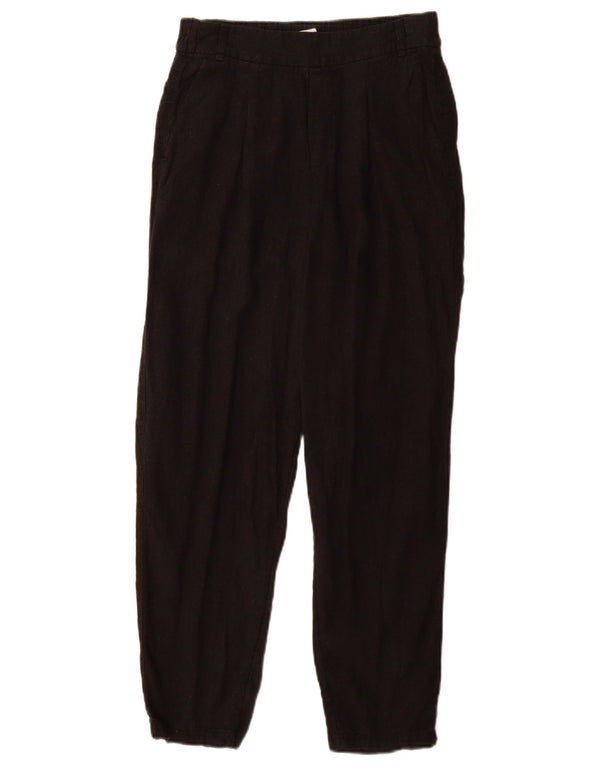 Marks & Spencer ženske chino hlače s klinovima UK 8 male W26 L29 crni lan