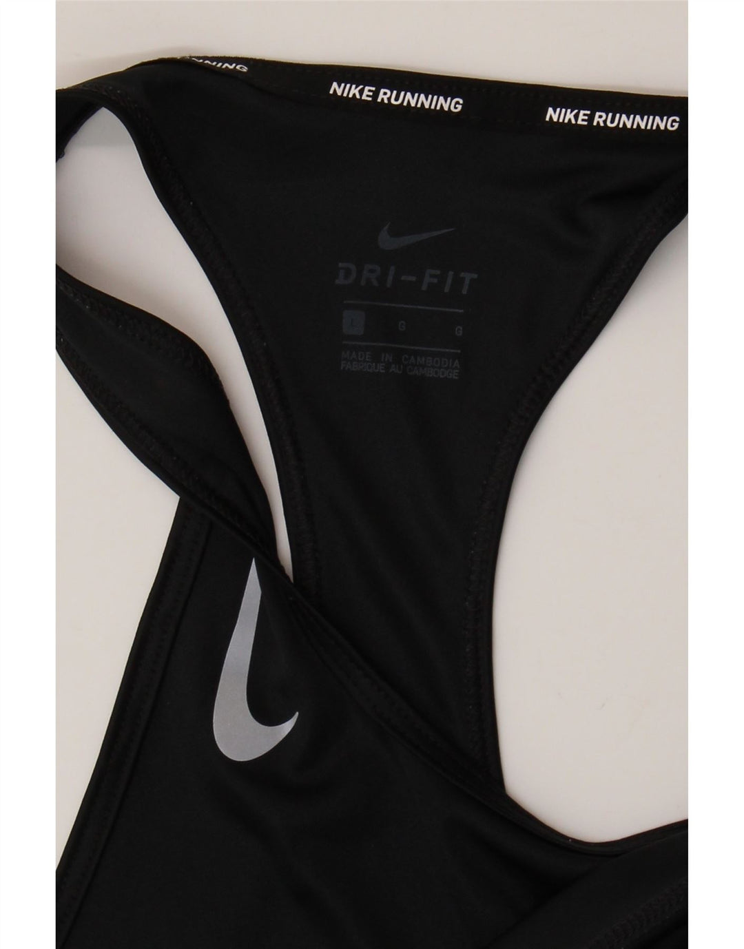 NIKE Ženski Dri Fit Vest Top UK 14 Large Black
