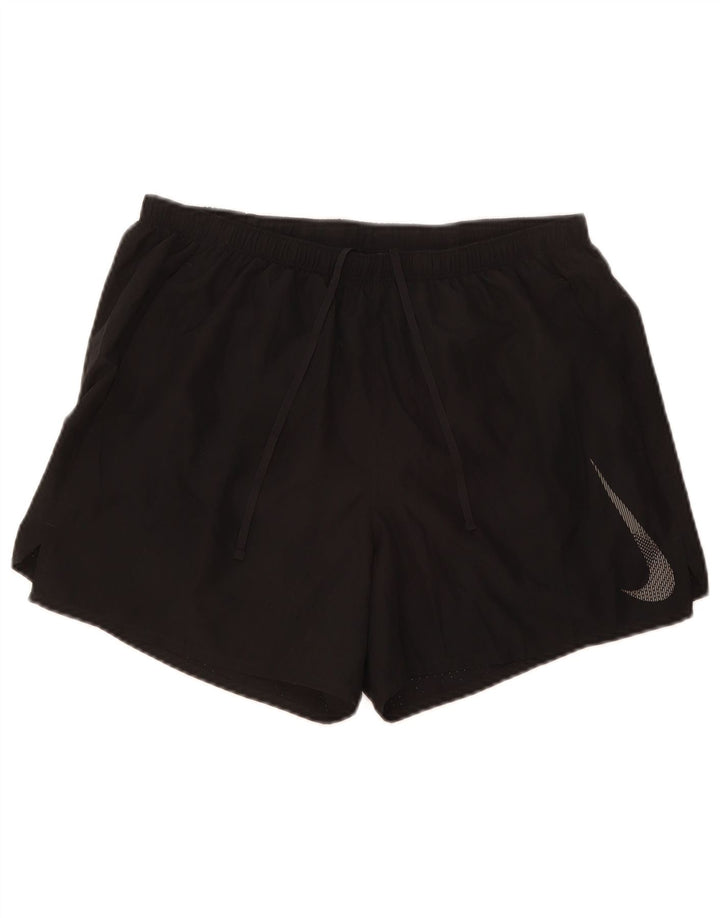 Nike Dri Fit Graphic Sport Shorts Large Black Poliester