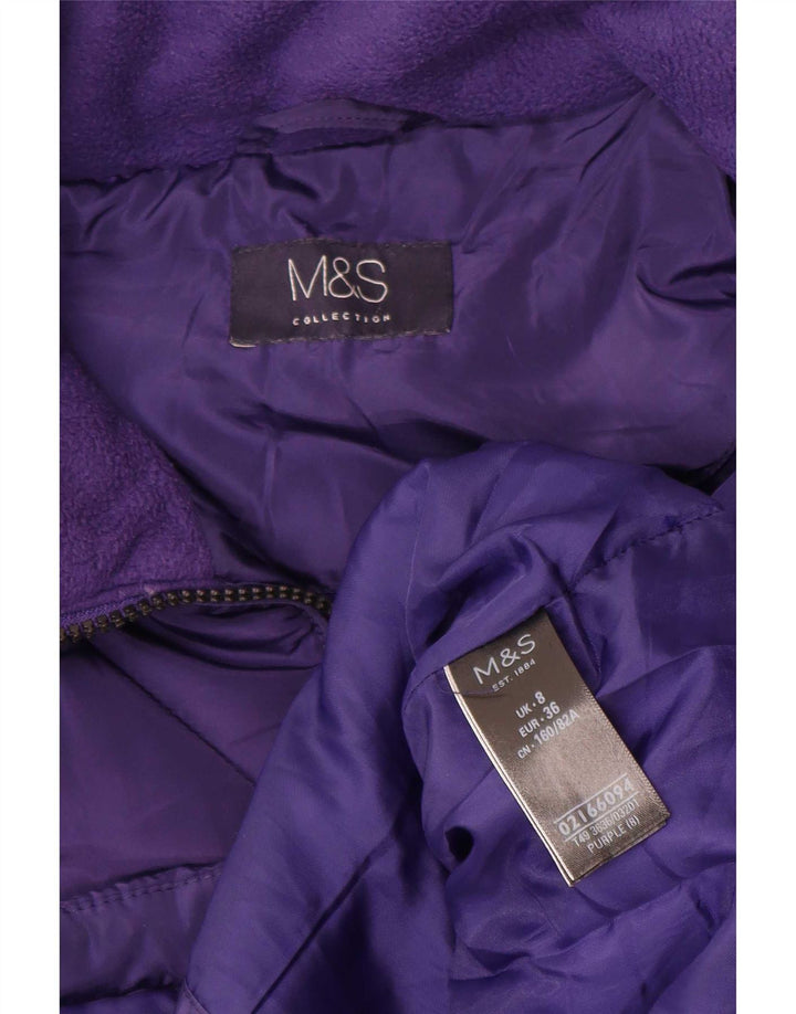 Marks & Spencer ženski podstavljeni kaput UK 8 Mali ljubičasti poliester